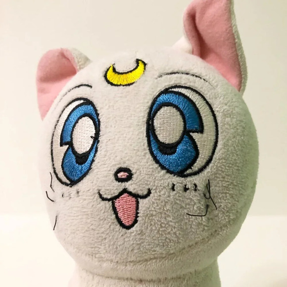 Sailor Moon Artemis Sitting Plush Doll 8 Inch Tall Stuffed  Toy Stains Flaws - Picture 2 of 16